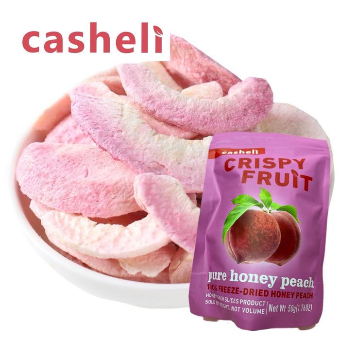 

SALE !!! CASHELI PEACH CRISPY FREEZE-DRIED PINK PEACH SNACKS CEMILAN FRUIT KERING FOOD CAMILAN