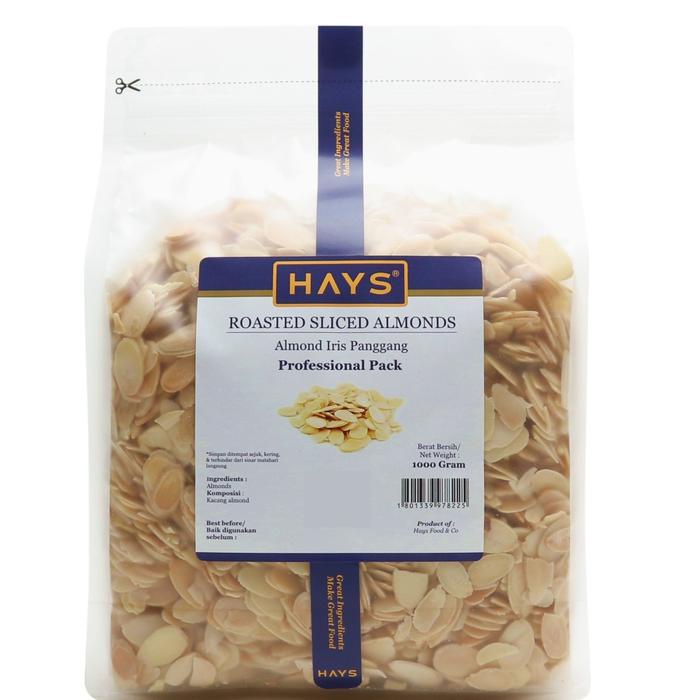 

SALE !!! KACANG ALMOND IRIS PANGGANG 1KG / ROASTED SLICED ALMOND 1KG - HAYS READYY