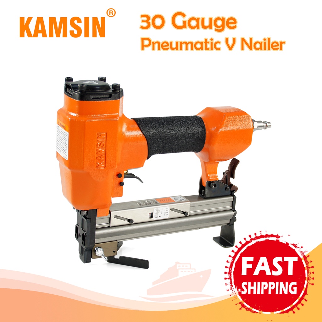 CPS KAMSIN V1015B V Nailer Pneumatic Frame Nail Gun, 7-15mm Frame Stapler V1015B V-Type Nail Joining