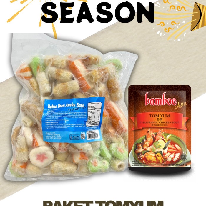 

SALE TERBARU PAKET TOMYUM SEAFOOD 1KG / BAKSO SEAFOOD 1KG + BUMBU TOMYUM READYY