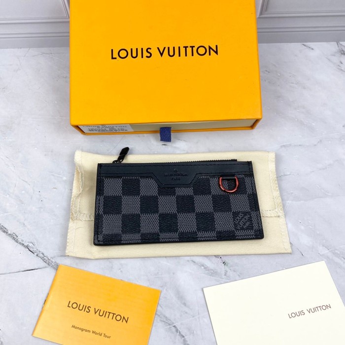 

DISKON CARD HOLDER DOMPET KARTU LV8008 GRAPHITE LEATHER MIROR READYY