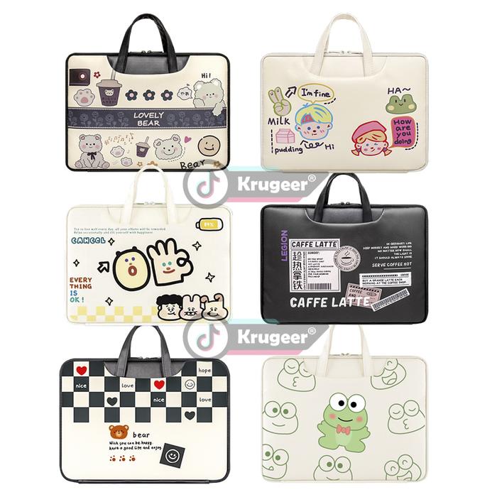Tas Laptop Jinjing Lucu 14 - 14.6 Inch Semua Merk Laptop Fancy Printing Wanita