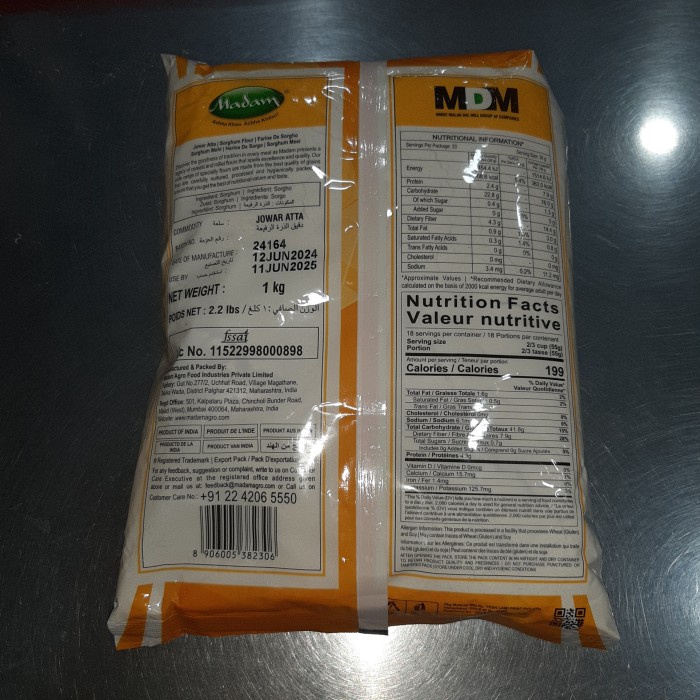 

SALE !!! MADAM JOWAR ATTA 1 KG MADE IN INDIA READYY