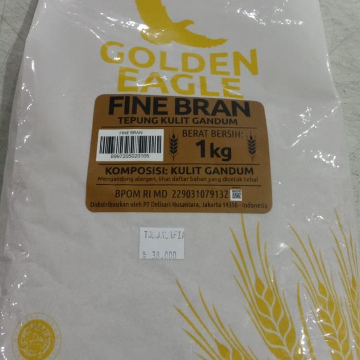 

SALE !!! TEPUNG KULIT GANDUM HALUS / FINE BRAN GOLDEN EAGLE BUNGASARI 1KG READYY