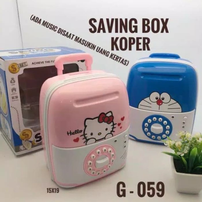 CELENGAN BRANKAS KOPER KARAKTER /SAVING BOX DORAEMON HELLO KITTY