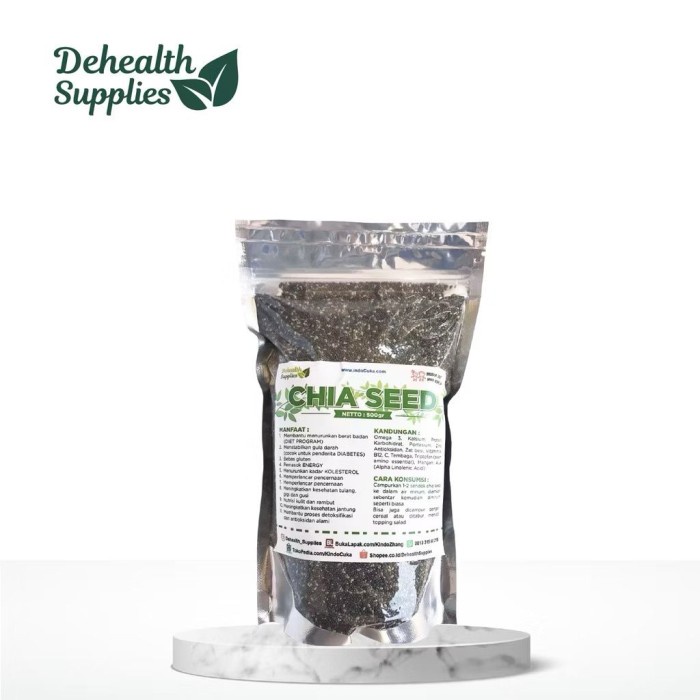 

SALE !!! DEHEALTH SUPPLIES BLACK CHIA SEED 250 GRAM / 500 GRAM READYY