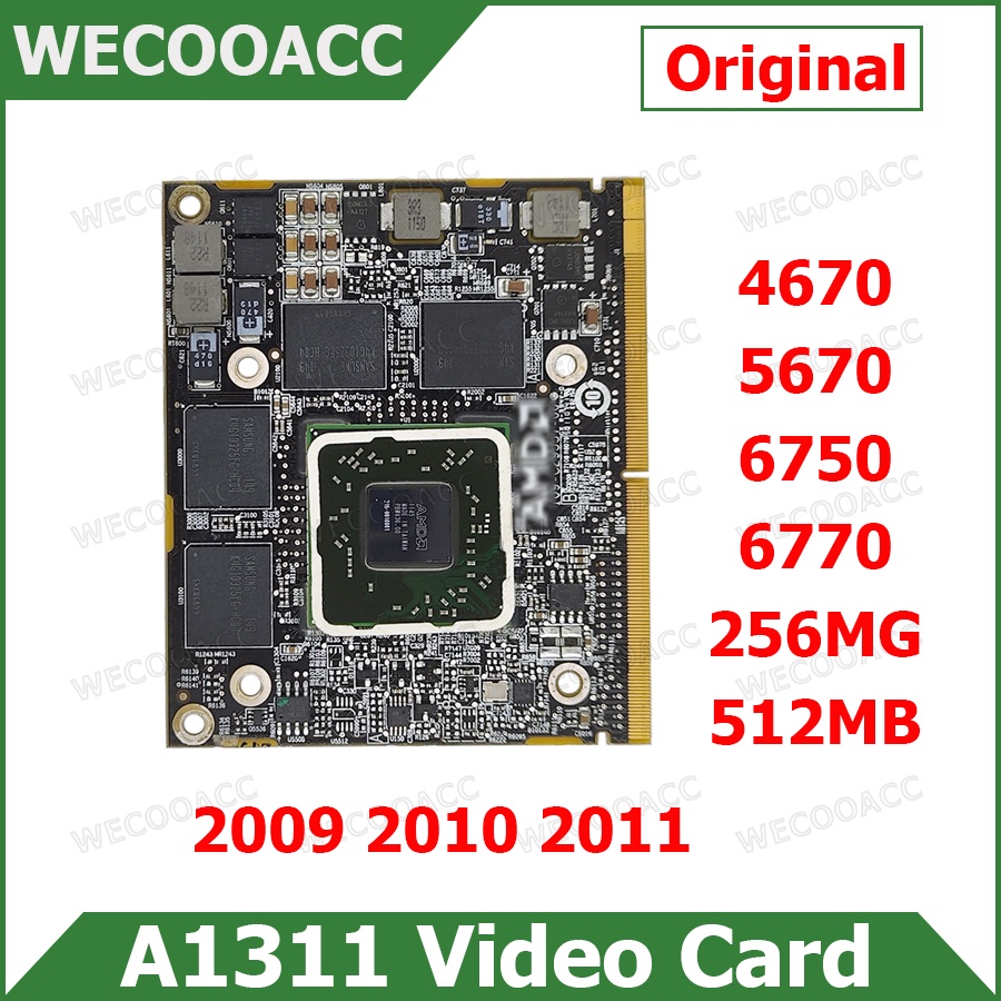 MB Original A1311 Graphics Card 256MB 512MB For Apple iMac 21.5" HD4670 HD5670 HD6750 HD6770 VGA Vid
