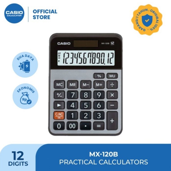 

CASIO MX-120 - KALKULATOR DESKTOP/KANTOR CALCUATOR TERLARIS/TERMURAH/TERPOPULER