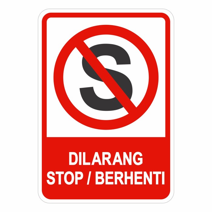 

Plang Dilarang STOP Berhenti 35cm x 50cm Plat Alumunium