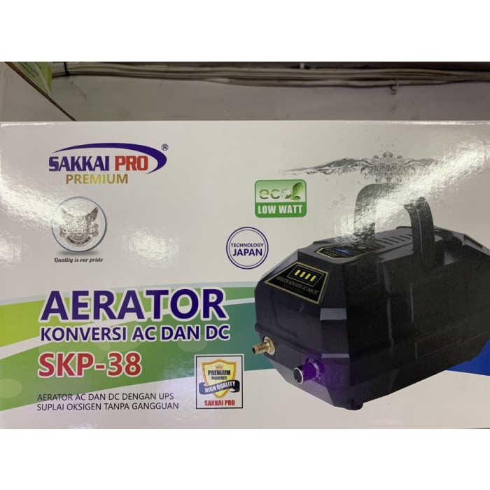 Aerator ACDC AC/DC Sakkai SKP 38 Pompa Udara Aerasi Aquarium Kolam