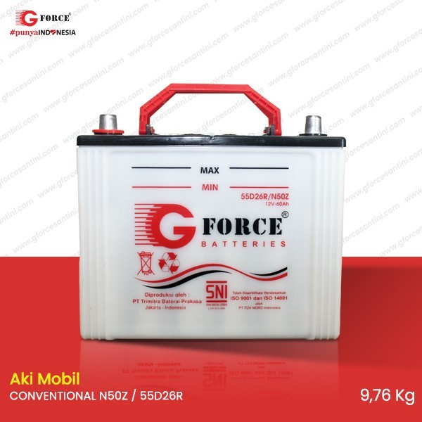 Gforce Ns70 - 65D26R (65 Ampere) - Aki Mobil