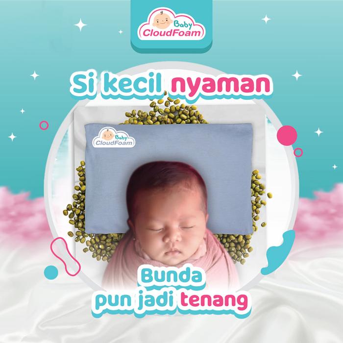 Baby Cloudfoam Paket Santai 1 Bantal Anti Peyang + 1 Bantal Dot Bayi Waterof Bunda bantal cinta