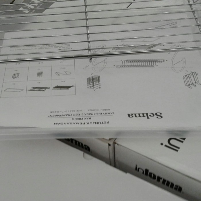 rak piring stainlis stainless informa selma / dish rack 2 tier