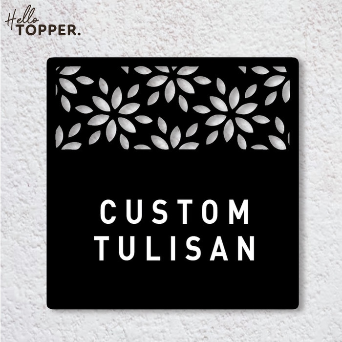 

SALE TERHOTT CUSTOM TULISAN SIGN BOARD ACRYLIC KOTAK MOTIF BUNGA AKRILIK UV PRINT SIGN BOARD PAPAN