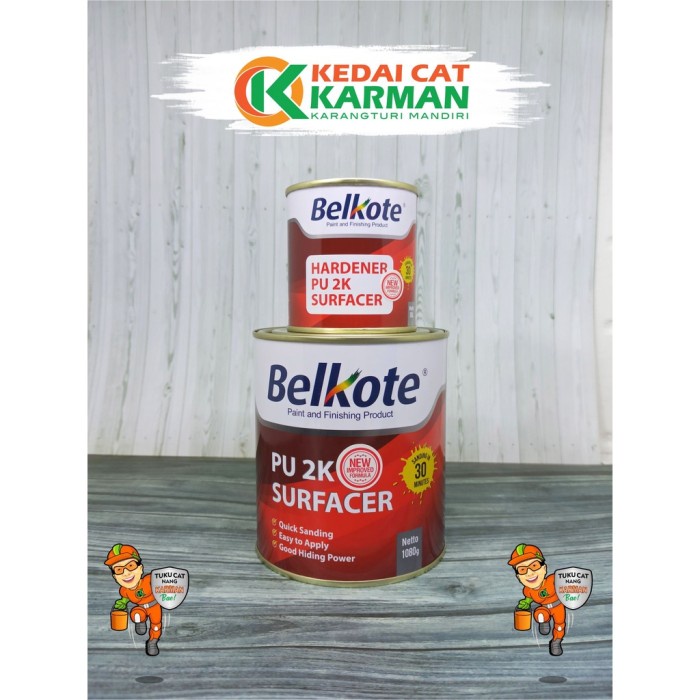 BELKOTE EPOXY PU 2K SURFACER 1 KG - CAT DASAR / CAT MOBIL / CAT BESI /