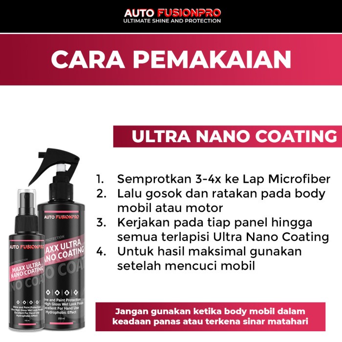 [trs] - Maxx Ultra Nano Coating - Pengkilap Cat Mobil by AUTOMAXX FUSIONPRO