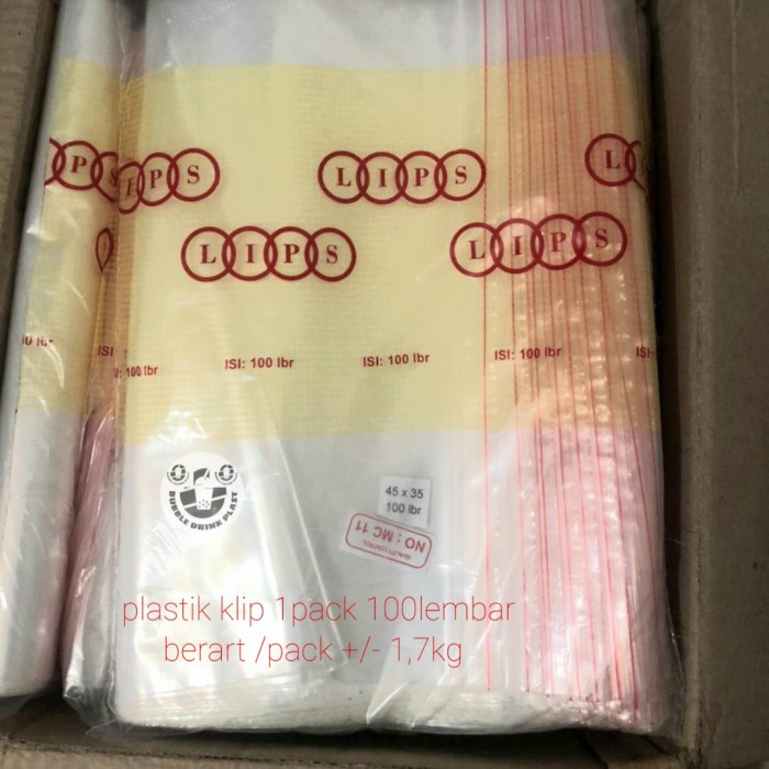 Plastik Klip 35X45 / Pe Klip 45X35/ Kantong Klip Lips Zipper Ukuran 45