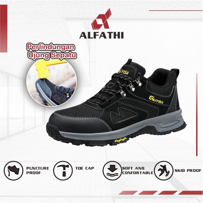 Alfathi Sepatu Safety Ori By Guyisa Black Cool