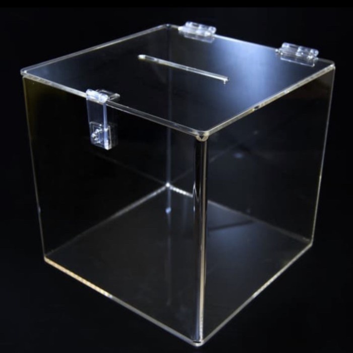 Acrylic Kotak Saran/Kotak Undian Box 5Mm Uk 50 X 50 X 50 Cm