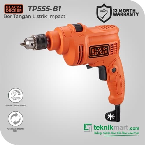 Promo Black And Decker Tp555 10 Mm Bor Listrik Impact