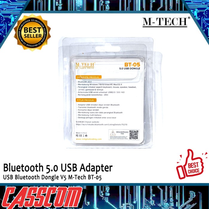 USB Bluetooth Dongle V5 M-Tech BT-05