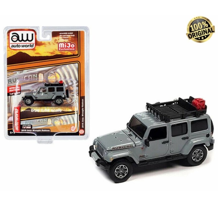 Autoworld 1/64 Jeep Wrangler Rubicon 2018 MiJo Off Road Roof Rack Grey