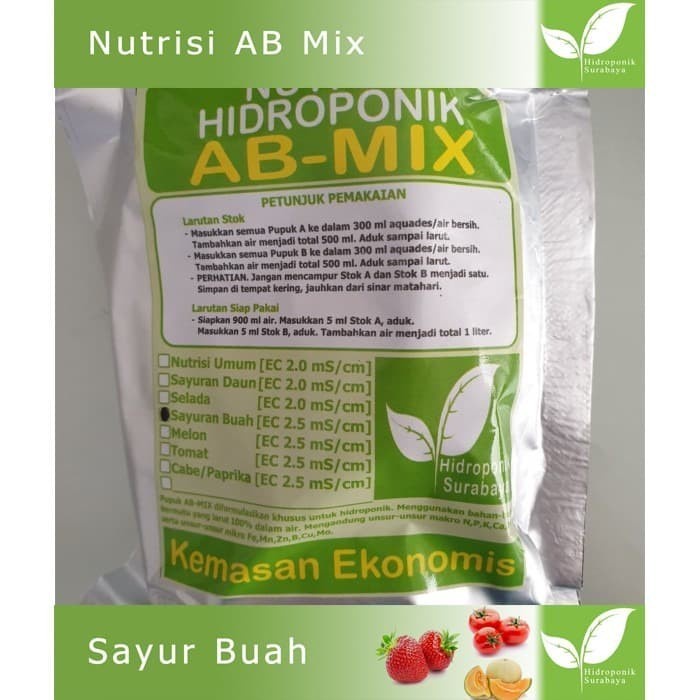 Pupuk Nutrisi Hidroponik Buah AB Mix