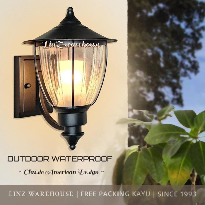 Lampu dinding CLASSIC AMERICAN OUTDOOR WATERPROOF SERIES 06 wall lamp