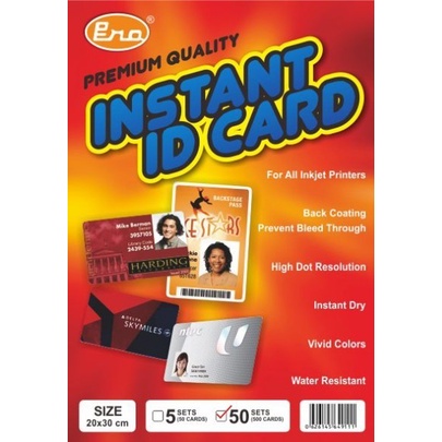 

Produk Terbaru Bahan Id Card Bahan Pvc Id Card Era Instant Box (50 Sets = 500 Card) Packing Aman