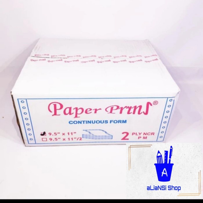 

Promo Continuous Form 9,5" X 11" (2 Ply) - Merk Paperpryns Packing Aman