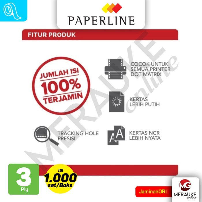 

Viral Continuous Form Paperline 3 Ply K3 Prs P/W (1000 Set Per Box) Cod