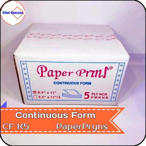

Barang Terlaris Kertas Continuous Form 9,5" X 11" 5 Ply Ncr K5 Paperpryns Cod
