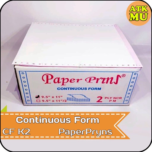 

Ready Stock Kertas Continuous Form 9,5" X 11" 2 Ply Ncr K2 Paperpryns Cod