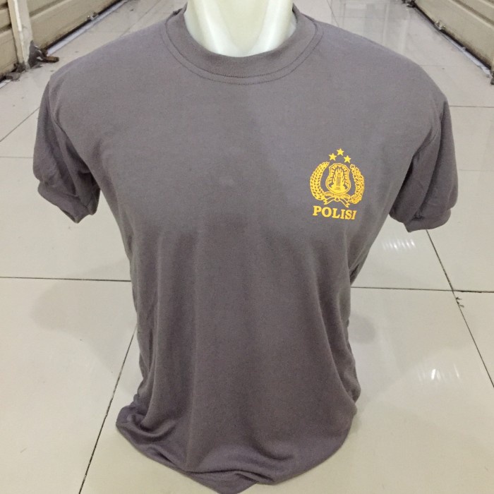KAOS POLISI COKLAT/KAOS POLRI COKLAT LENGAN PENDEK