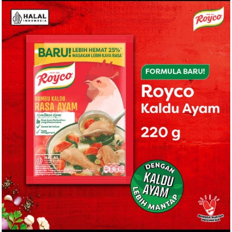 

Royco Bumbu Kaldu Penyedap Rasa Ayam 220 gr
