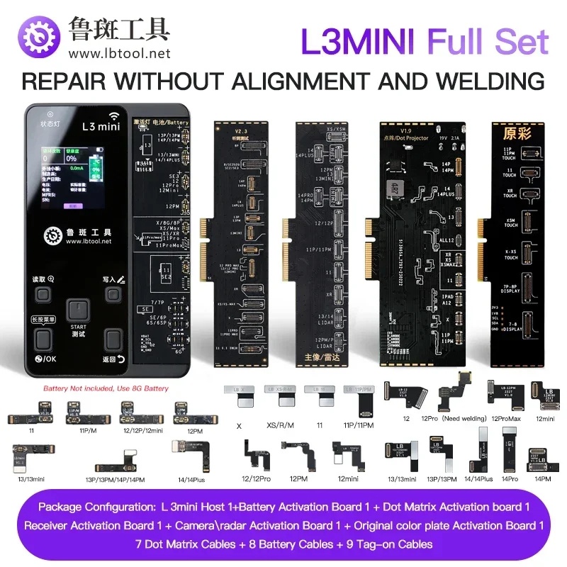 Luban No Disassembly Battery Face ID Cable for IPhone X XR XS 11 12 Pro Max Face ID No Need To Solde