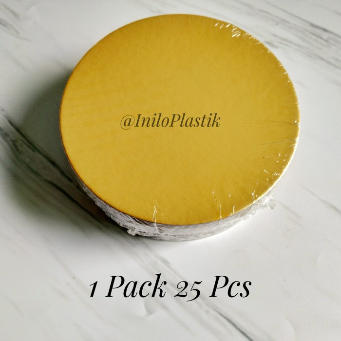 Tatakan Tart / Cake Board Bulat / Alas KueTart Gold Diameter 15 Cm
