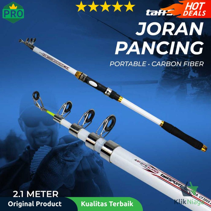 Tongkat Joran Pancing Antena Portable Carbon Fiber - GHOTDA CF3000 Ori