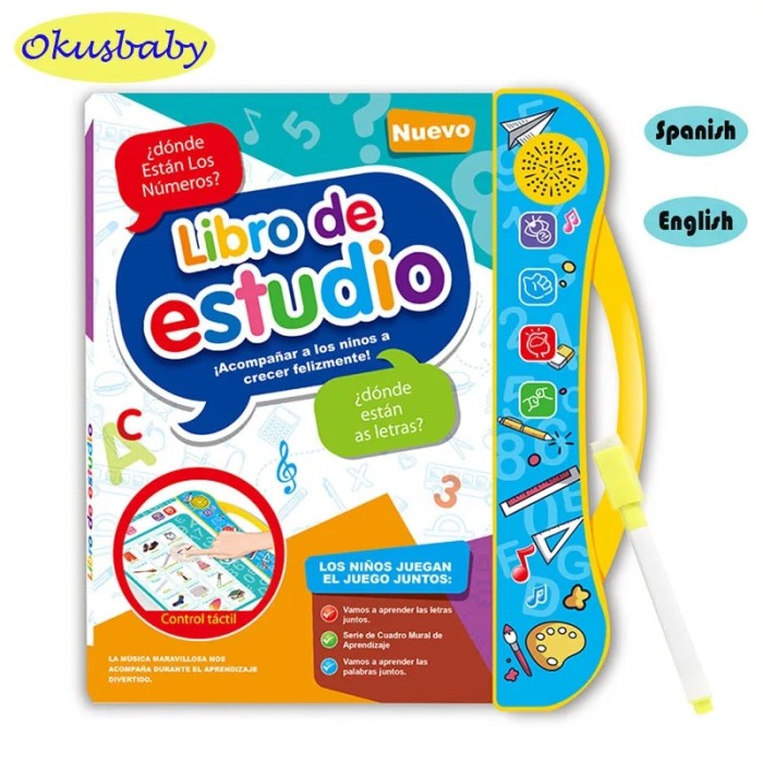 Study Spanish and English Voice Electronic Book Children's Early