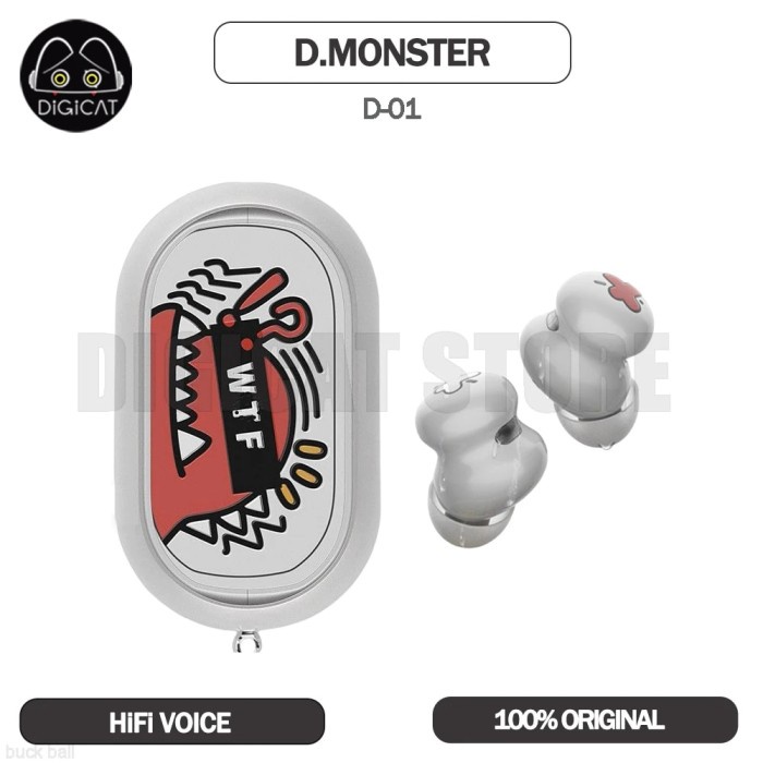 Original D. Monster Wireless Earbuds TWS Earphones Bluetooth 5.2 ANC