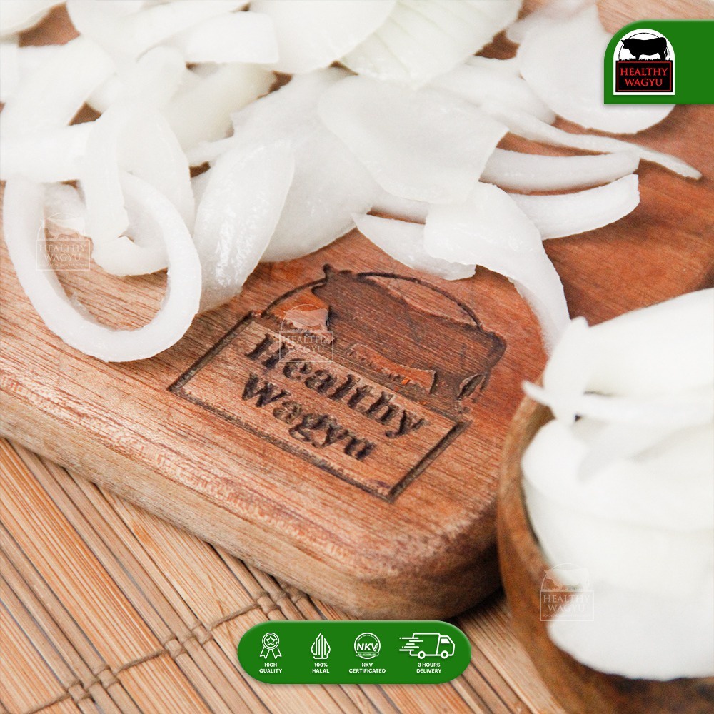 

Onion Slices Cut Frozen Premium Bawang Bombay Potong Beku 8-10mm 500gr
