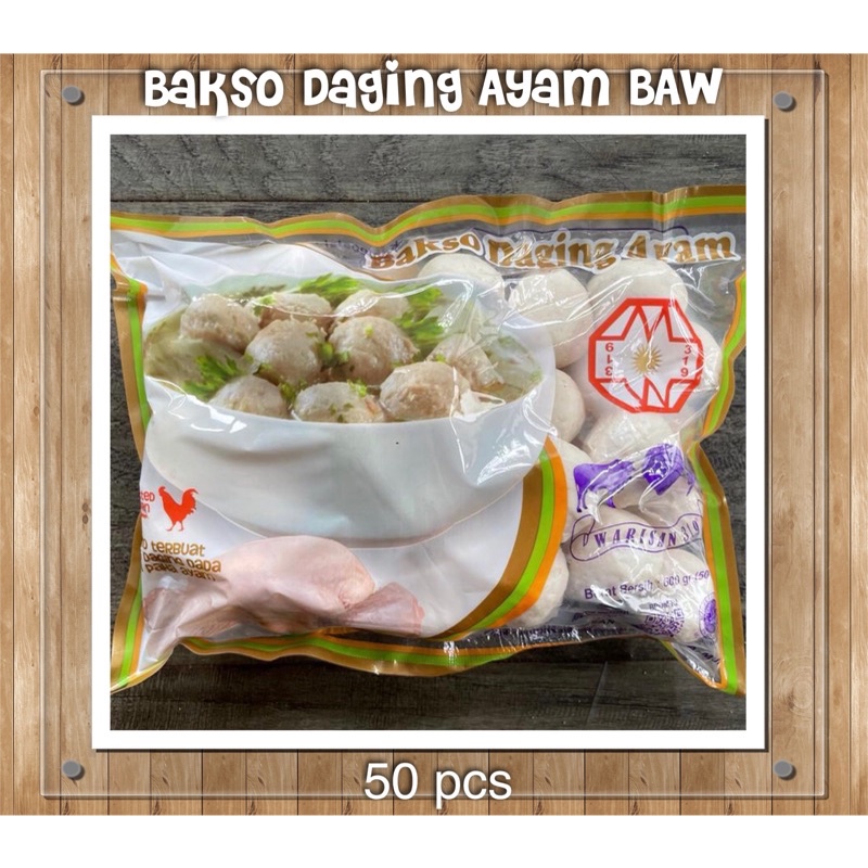 

Bakso Daging Ayam Warisan 319 isi 50 750 gr - BAW 50