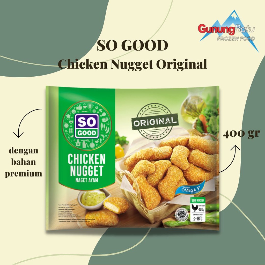

SO GOOD CHICKEN NUGGET ORIGINAL 400 GR