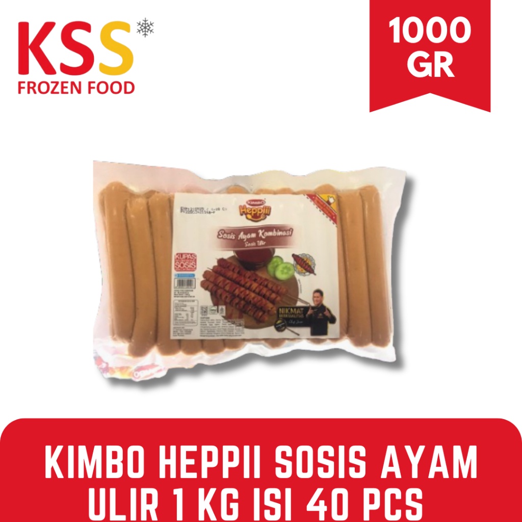 

KIMBO HEPPII SOSIS AYAM ULIR 1 KG ISI 40 PCS