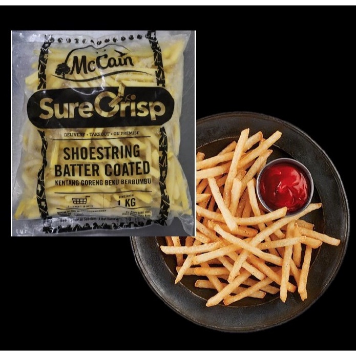 McCain Kentang Goreng Shoestring Batter Coated 1 Kg Sure Crips
