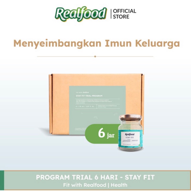 

Realfood Trial Stay Fit Minuman Sarang Burung Walet + Immune Booster isi 6 jar