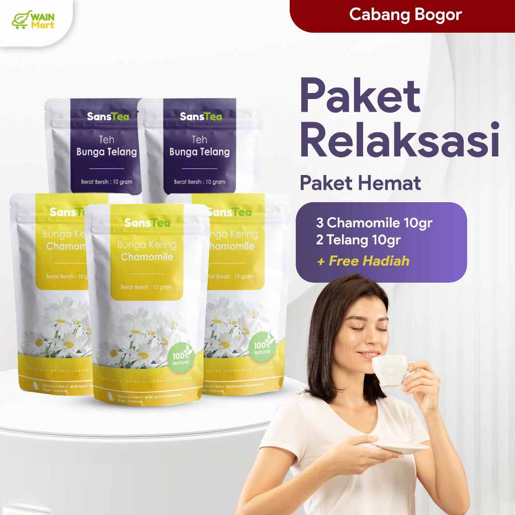 

PAKET RELAKSASI!! (3 CHAMOMILE 10 GR + 2 BUNGA TELANG 10 GR)