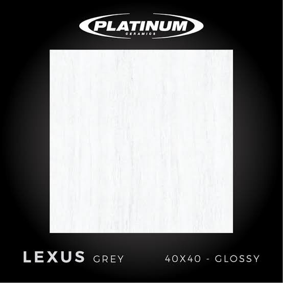 JJyoi- keramik lantai kilap Platinum Lexus grey / cream 40x40 kw1