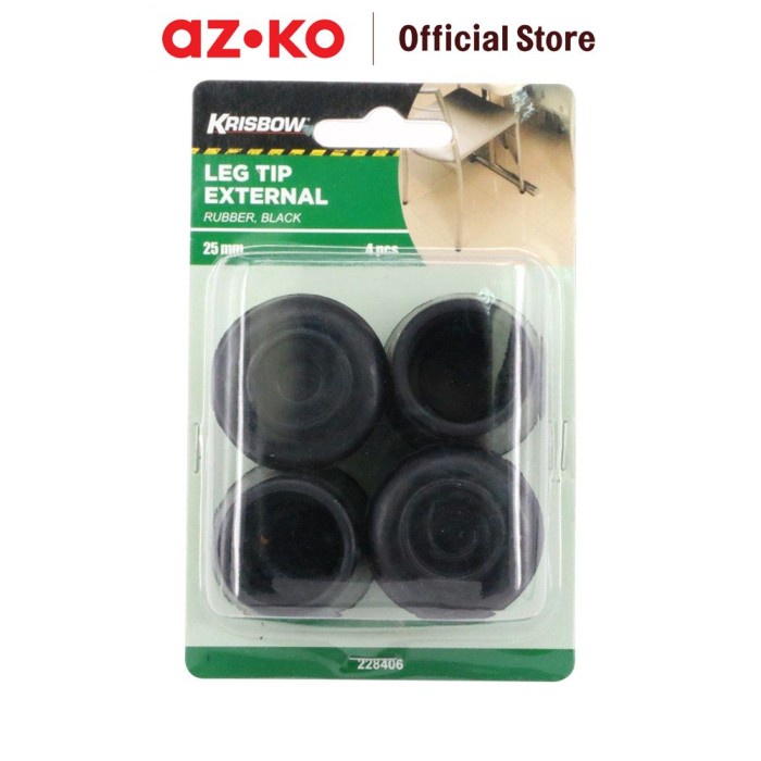 JJyoi- AZKO Krisbow Alas Kaki Bantalan Karet Meja Dan Kursi 2.5 Cm 4 Pcs