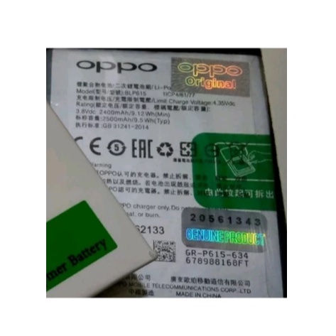 Terbaru Oppo Blp927 Blp-927 Original 100% Genuine Batu Batre Battery Baterai Oppo A77S Oneplus One